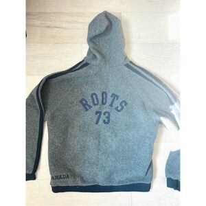 2003 Vintage ROOTS | Varsity Grey Fleece Zip Hoodie